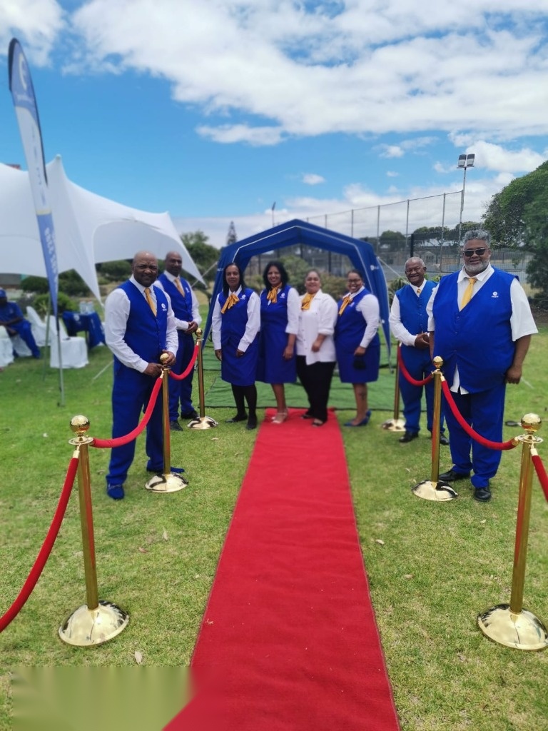 The AMEW funeral services team in uniform on site